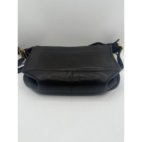 Vintage Coach Black Leather Patricia's Legacy Crossbody Flap Saddle Bag 9951 - Picture 7 of 16